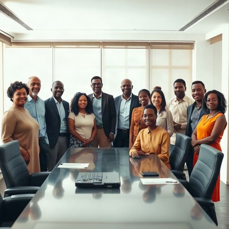 The Pulsecbeta team of twelve professionals in their Nairobi office